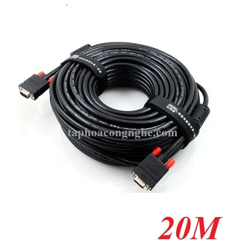 Unitek 97862 Y-C508A 3C+6 20M Màu Đen Cáp tín hiệu Vga LCD 30097862